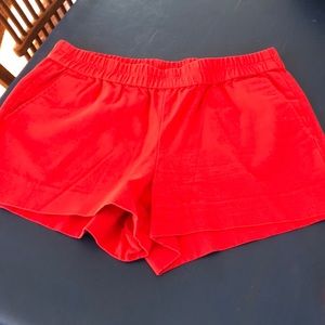 Red J. Crew shorts with pockets